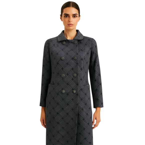 Count Romi Elegant Vintage Black Double-Breasted Coat, Elevated Design, Rare, 12 - Picture 1 of 14